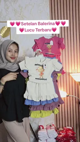 One set anak perempuan Anomali Ballerina 💗 Gercep koleksi sekarang 🤗 #fyp #ootdanak #fashiontiktok  #ballerinacappucinna #anomali 