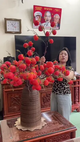Cành quả Hồng cắm bình derco trang trí đẹp xuất sắc #canhhongphai #canhquahong #decor #trangtrinhadep #hahienhoa1 #xuhuong 