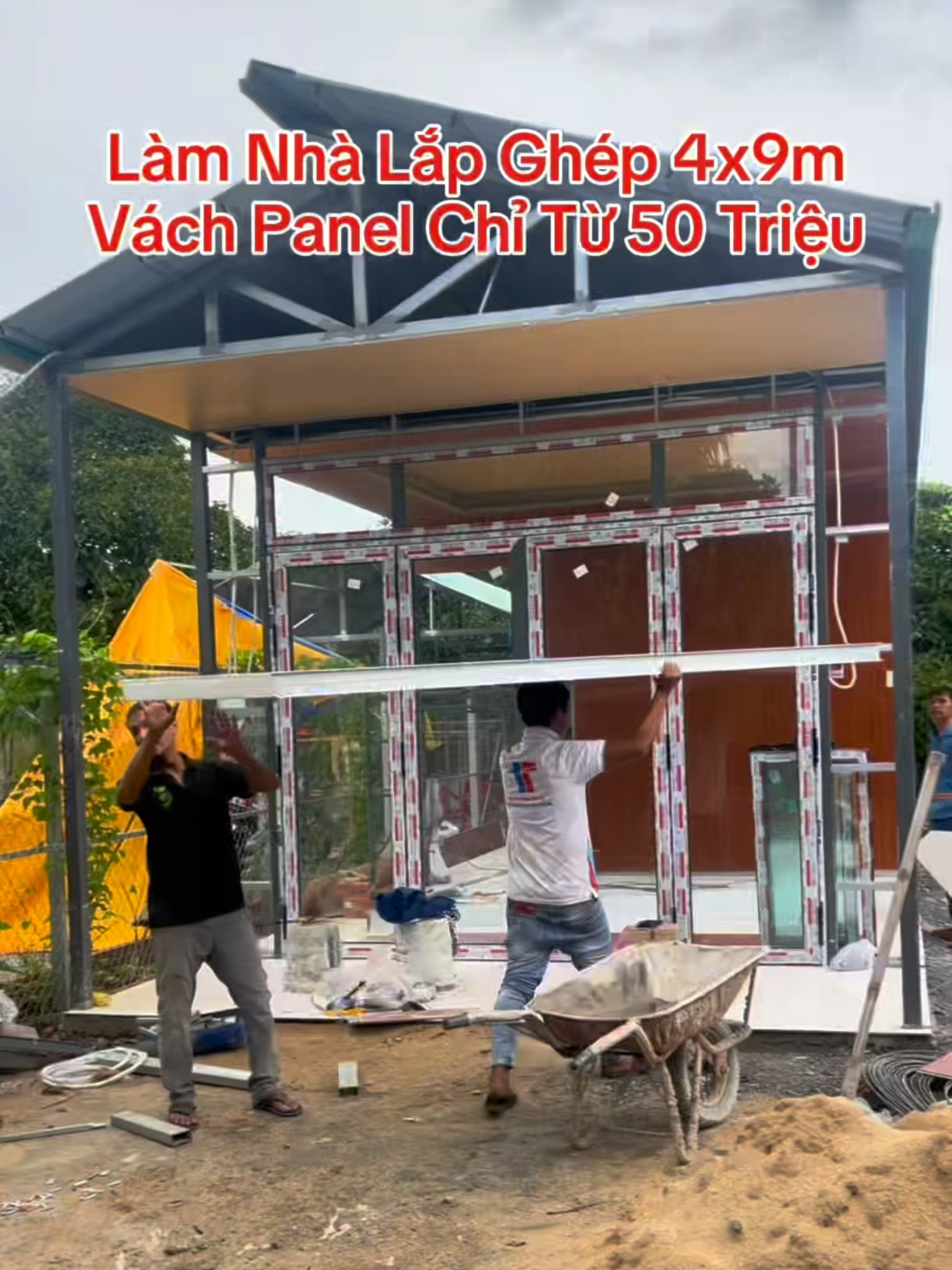 Làm Nhà Lắp Ghép 4x9m Vách Panel Chỉ Từ 50 Triệu #nhalapghep #paneleps #vatlieuxaydung #nhagiare #laprap #cachnhietthinhphat
