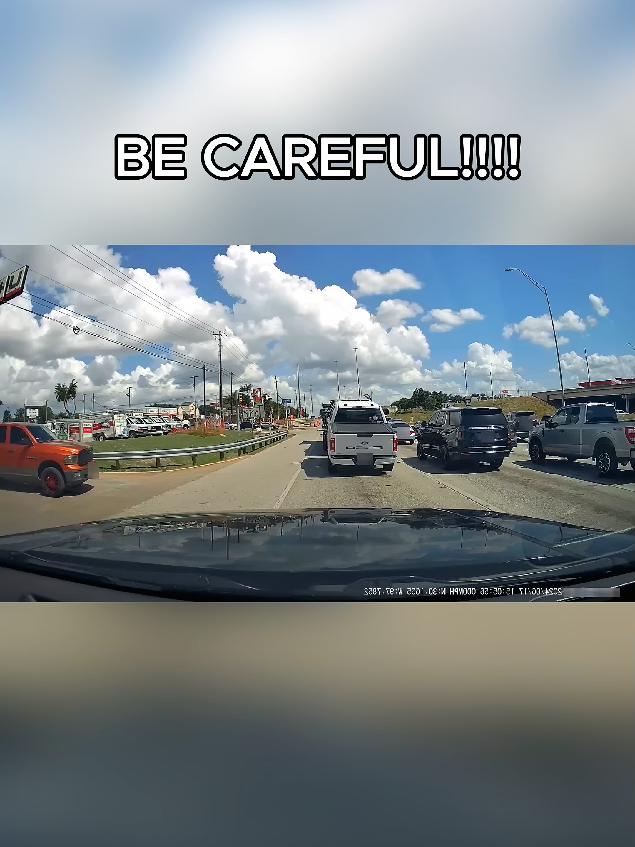 Drive like your family’s in every car around you.#dashcam #dashcamchaos #funnyfail #americanhumor #dashcamgold #drivergonewild   #highwayhumor #funnymoments #cameracaught #dumbdriving #lolcars