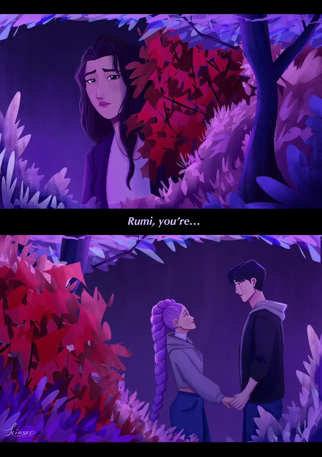 I live for Celine and Rumi angst aaaaa I need to learn more about Rumi’s parents man 😔🙏🏽 #kpopdemonhunters #KPOPDEMONHUNTERS #kpopdemonhuntersfanart #artph