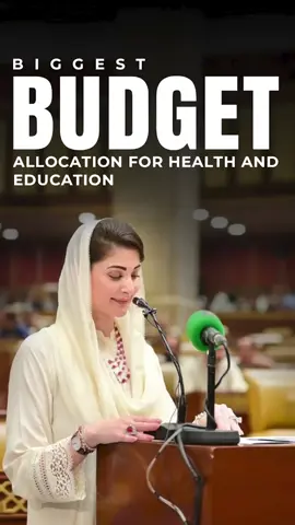 The scale of budget allocated to the sectors of education and health this year is unprecedented in Pakistan's history. We have allocated 182 billion rupees for health and 150 billion rupees for education in the development budget. This is not only the largest allocation in Punjab’s history but also in the history of Pakistan #maryamnawazsharif #maryamnawaz #cmpunjabmaryamnawaz #pmlntiktok #fyp 