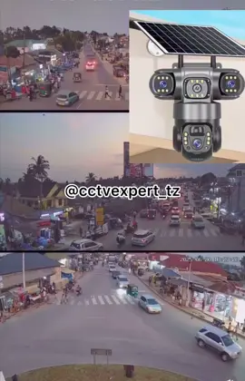 SOLAR POWERED THREE VIEW CAMERA PTZ linkage 4G camera 6Megapixel, -⚫️Hii camara ni special sana kwa matumizi ya mashambani, kwenye mifugo (ranchi), Majumbani, mgodini, Viwandani, kwenye Site za ujenzi na sehemu mbali mbali za biashara  -⚫️Hii camera inafaa sana kwenye sehemu zenye changamoto ya umeme sababu inatumia Mwanga wa jua tu  -⚫️inatumia line ya simu 4G inakubali mitandao yote, iwe Voda, Airtel, Tigo, halotel zote zinakubali  kama upo sehemu yenye Wifi pia unaweza kutumia.  -⚫️Hii camera ni Waterproof IP66 haitosumbuliwa na Mvua kubwa, Radi wala Mavumbi;  -⚫️ina motion sensor inakupa notifications kitu chochote kikipita hapo kwenye site yako na unaweza pia kuset alarm mtu akipita inakupa notifications; -⚫️camera hii ina Two way communication itakayo kufanya kusikia maongeze ya hapo site kwako na pia unaweza kuongea na watu wa hapo site kupitia speaker za camera na kusikilizana vizuri;  Camera ni HD na ina infrared night vision;  Price; 200,000/= tsh  Tunafanya delivery ndani ya Dar es salaam na Mkoani tuna kutumia kwa Ndege na Bus:  Call/ Whatsaap 0719640182  Shop location; Sinza madukani opposite na Vunjabei.