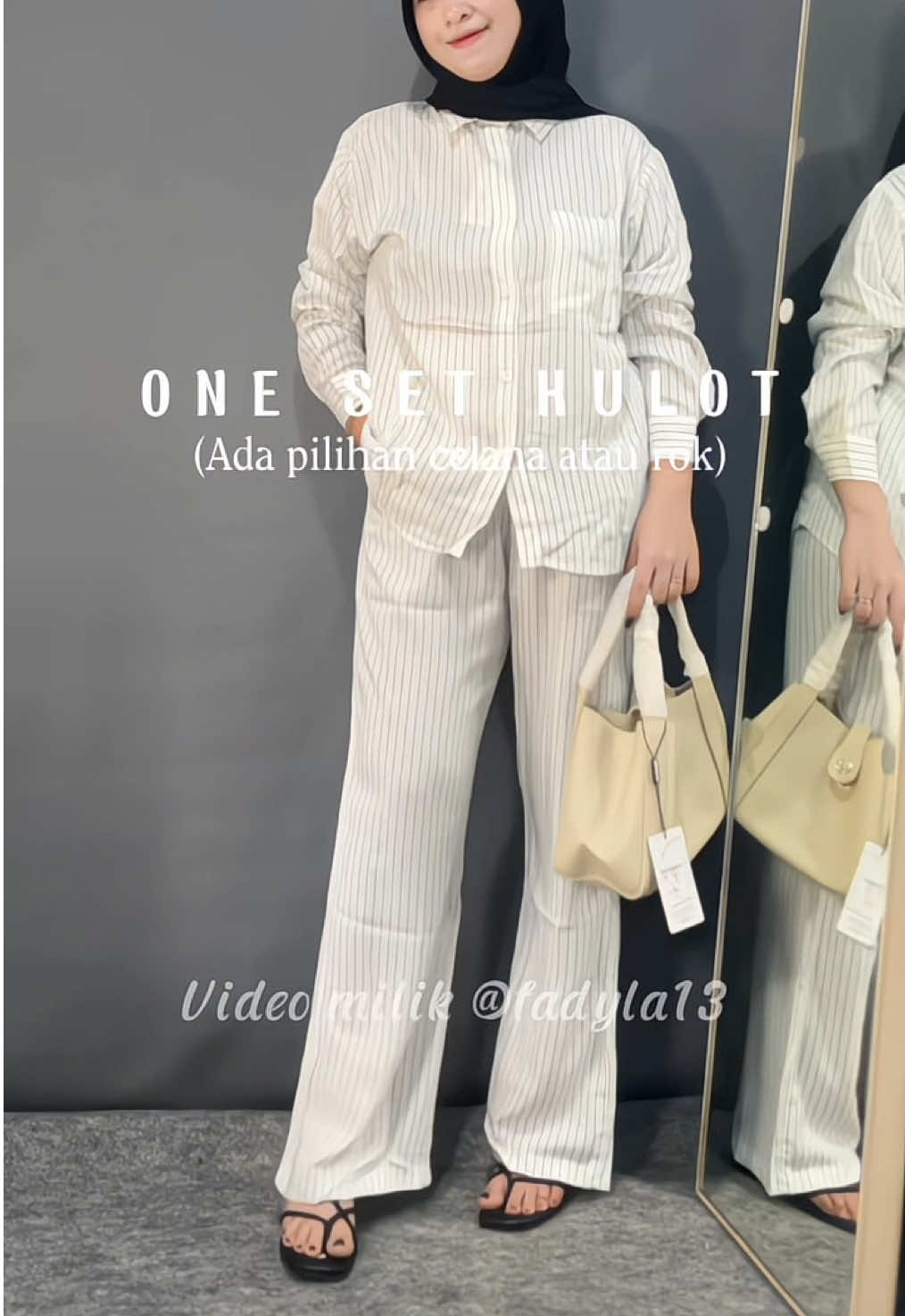 Cung yg lebih suka pke oneset☝🏻 krna gk pusing mkirin bawahan atau atasan lgi🤭🫶🏻 #oneset #onesetpremium  