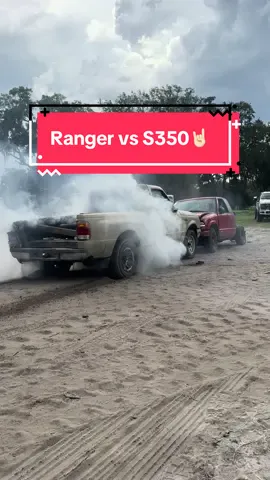 Maybe I’m still sick, but I think the Ranger pulled the S350 a few inches🤣#fyp #crushinflorida #Florida #ranger #s10 #s350 #ford #chevy #tugofwar #floridaman #junkyard #scrapyard #junkyardlife #komatsu #trainedprofessionals #
