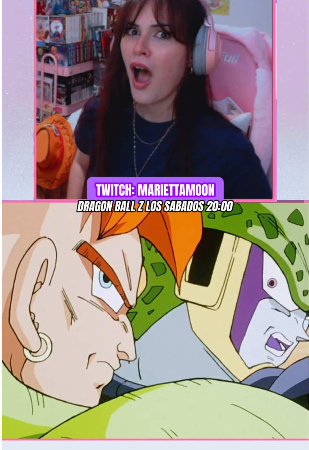 DBZ los SABADOS en Twitch: mariettamoon (link en la bio) #mariettamoon #mariettamoonreaccion  #reaccionanime #dragonball #db #dragonballz #dragonballsuper #dragonballgt #saiyajin #gokuedit #gokussj #dragonballmemes #dragonballmemes #gokumemes #supersaiyajin #songoku #vegeta #vegetadbz #gohan #gohanssj2 #gohanbeast #songohan #gohanssj #gokussj #trunks #trunksdelfuturo #trunksdragonball #gokuvscell #cell #celldragonballz #piccolo #mistersatan #mrsatan #cellvsgoku #kamehameha #gohanvscell #cellvsgohan #c16 