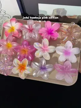 jedai bunga kamboja pink edition🩷 #jedai #jedairambut #jedaikamboja #hairclip #jepitanrambut #accessories #cute #foryou 