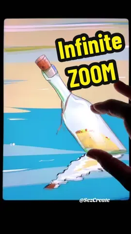 Reverse infinite zoom art!!👀 #infinitezoom #digitalart #fypage 