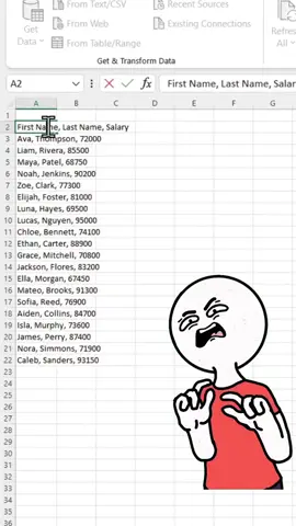 Text to Columns works like magic. ✨ #excel #excelhacks #exceltricks #exceltips