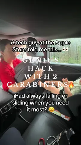 No iPad stand? No problem. Just string + carabiners = genius hands-free hack 🧠👏 Try this anywhere — car, kitchen, plane, or stroller! #ipadlife #techhack #diyhack #ipadtrick #travelhack #kitchenhack #momlifehack #handsfree #smartideas #tiktokhacks #gadgethack #musttryhack #1minhack #hacktok #ipadmount #iPadHack #GadgetHack #TechHack #TravelHack #LifeHack #TikTokHacks #SmartHacks #MustTryHack #DIYHack #HandsFreeHack #HackTok #1MinHack #ParentHack #FlightHack #CarHack #TikTokMadeMeTryIt #GameChanger #iPadTips #EverydayHack #HacksThatWork