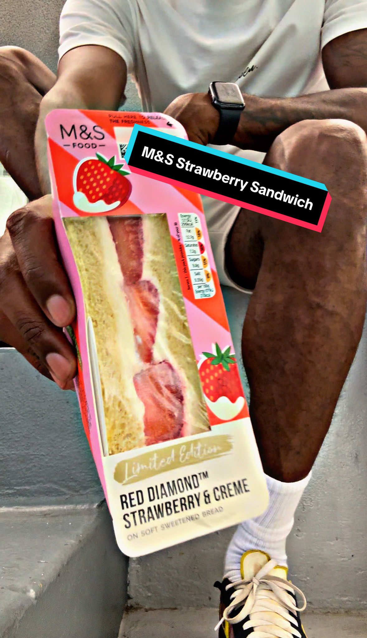 The M&S Strawberry Sandwich 🍓 🥪  Review pending 😌🫱🏾‍🫲🏽 #strawberrysandwich #marksandspencer #trending #limitededition @Marks & Spencer 