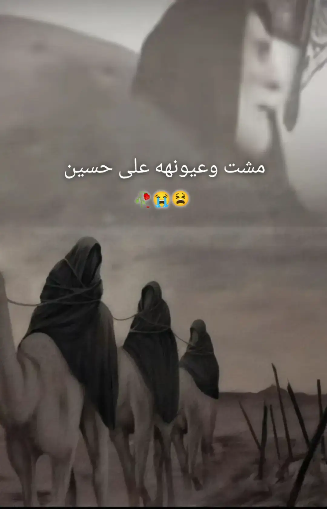 مشت وعيونها على حسين🖤😫 يا مولاتي يا زينب 🥀🏴