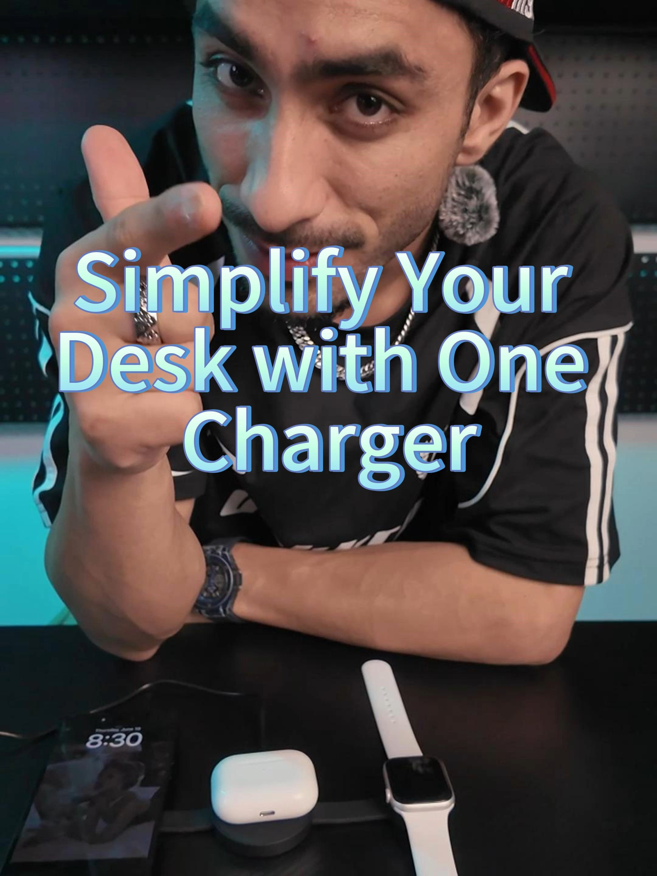 Charge 3 Devices. One Simple Spot.#fyp #pursuit #3in1charger #wirelesschargingstation #CleanDeskGoals #TikTokMadeMeBuyIt #LifeHacks #3in1charger #wirelesschargingstation