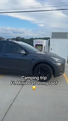 Go ahead and hate on my tesla - but name another vehicle that can tow a boat and trailer at the same time 😂#fyp #tesla #newyork #camping #glamping #electricvehicle #elonmusk #trump #md #pa #longeange #funny #boatride #hauling #foryoupage #sporty #hotgirlsummer #bluecollarbabe 