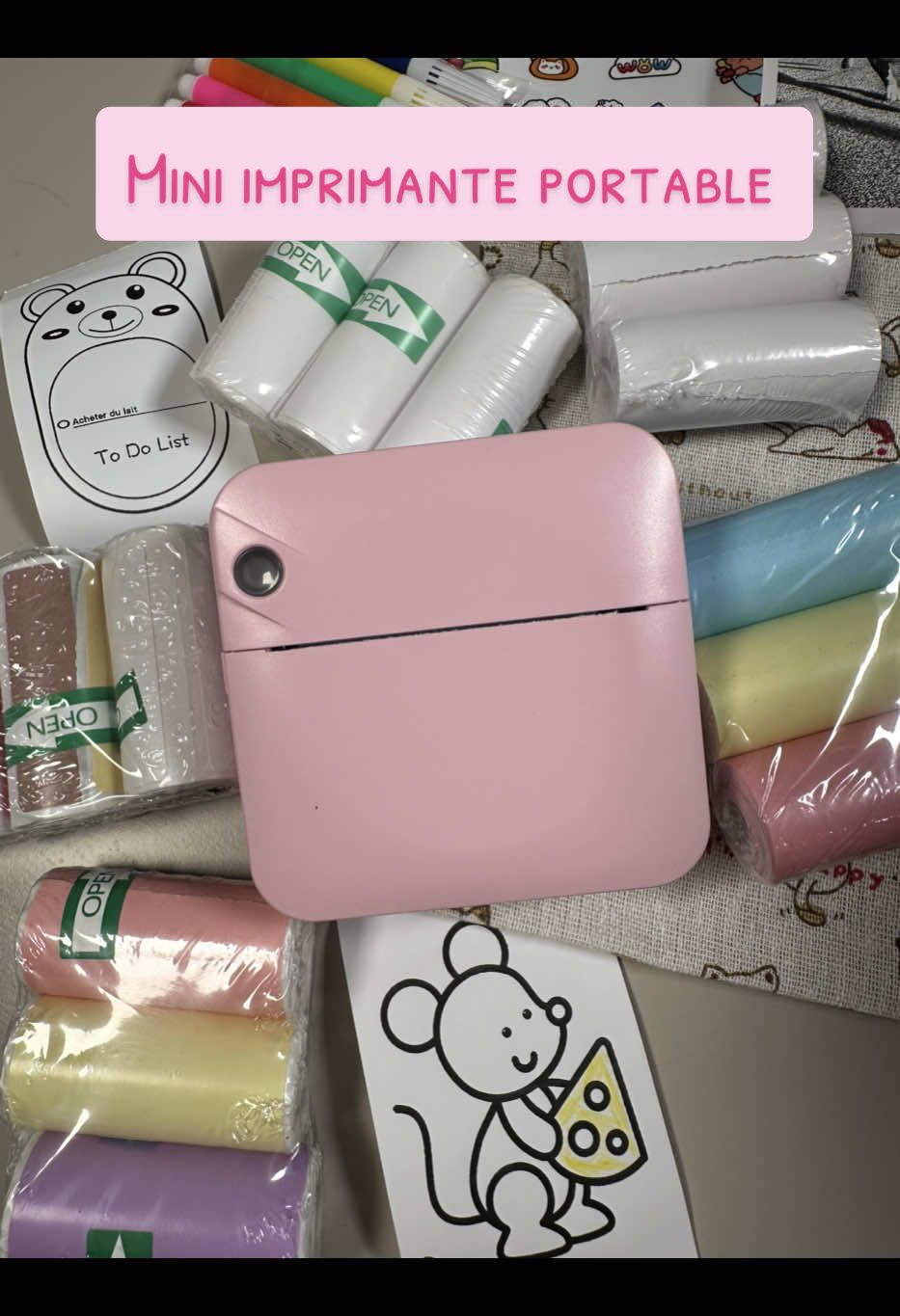 Imprimante portable 🌸🤍 #tiktokshop #bonplan #pourtoi ##imprimanteportable