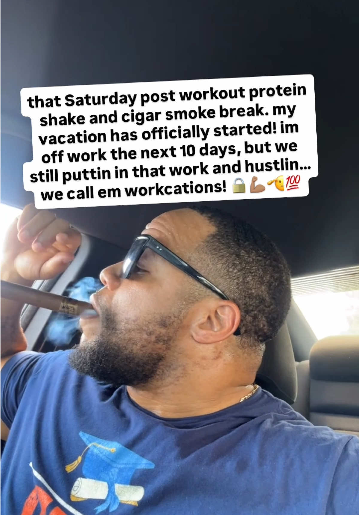 the hustle doesn’t stop my baby! #ghettobodybuilder #Summer #vacation #vibes 