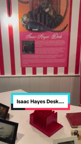 The late Isaac Hayes had a personlize desk was beautifully red in color. The Stax Museum in Memphis Tennessee paid tribute to an iconic artist. I enjoyed every minute. There’s a lot of history associated with this museum. Please put the Stax Museum on your list. Have a great day everyone! #fyp #foryoupage #trending #isaachayes #staxmusicmuseum #History #memphis #shaft #musicians 