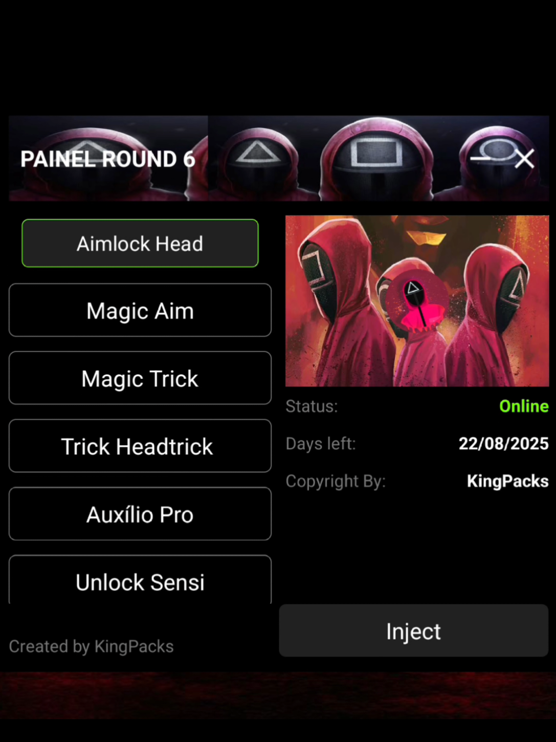 PAINEL ROUND 6 💀🔥 100% HS  #freefire #painelff #sensi #round6 #painelround6 #android #iphone 