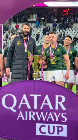 The Springboks do the Qatar Airways Cup treble 🏆🏆🏆 #rugbytok #springboks #sportontiktok #tiktoksa #tiktoksouthafrica #sarugby #springboksrugby 