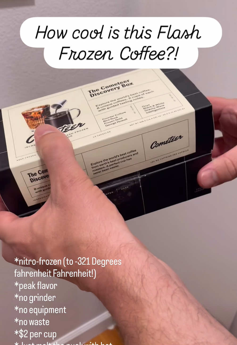 Flash frozen coffee. You need this!! @Cometeer #coffee #coffeetok 