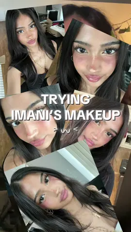 Trying Imani’s makeup #makeuptutorials #makeup #makeuptransformation #fyp #manixbby #imanimakeup 