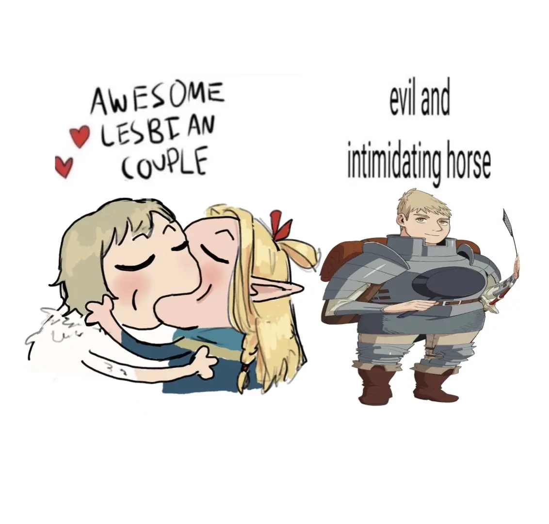 I saw the ear one and knew I had to find a way to make it about chilchuck, same the mean coworker one it fits him wonderfully. #animefyp #dungeonmeshi #animememes #laios #chilchuck #marcille #senshi 