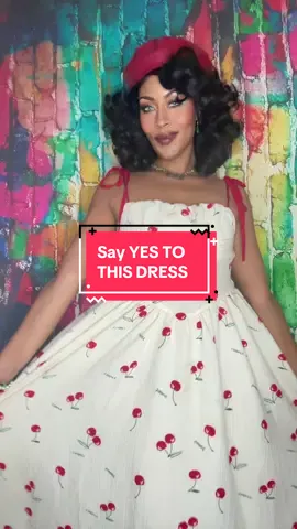 I must say I am obsessed with this dress and if it looks this good on me just imagine how it will look on YOU!  Tap the links to shop my fashion boo ❣️ And this look was created with those liners I posted and the paint pallet too. For those of you clocking the makeup looks too. #beauty #makeup  #SummerFashion #summerdress #cherry #dress #fashion 💋🍒✨