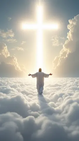 Jesus walks on skies in heaven