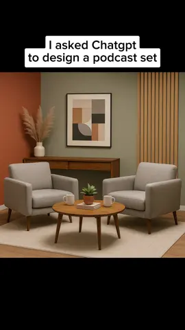 I got so excited designing this set for my new project!! Shout out to Chatgpt for the win!! How did we do???!  #interiordesign #setdesign #broadcast #chatgpt #lifehacks