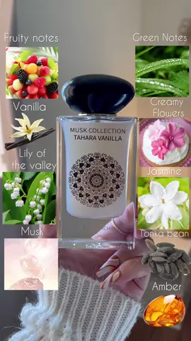 Tahara vanilla musk collection🍨🌸🌿 @Gulf Orchid Fragrances 🌸🍨🤍This is a vanilla gourmand Arabian fragrance it opens with fresh fruity notes 🍐🍓🍏 and green notes that makes to have a clean touch🌿 in the heart you will get a beautiful soft powdery vanilla🍨blended with creamy bouquet of white flowers🌸🤍 the base has Tonka, Amber & musk completes this delightful summertime clean fragrance☀️🍨🌸🌿✨ @AROMA CONCEPTS FL  🌸🍨🌿Top notes: Fruity Notes and Green Notes. 🌸🍨🌿Middle notes: Vanilla, Creamy Flowers, Lily of the Valley and Jasmine.  🌸🍨🌿Base notes: Musk, Tonka and Amber. #taharavanilla#gulforchidperfumes#aromaconcepts#fragrances#fragrancereview#fragrancetok#fragrancetiktok#tiktokfragrance#fragranceoftheday#arabianperfume#arabperfume#arabicperfumes#perfumesrabes#perfumeaddict#perfumearabe#fragrancelover#fragranceaddict#scentoftheday#fragrancecollection #womenfragrances#summerfragrance#perfumereview#perfumerecommendations#vanillaperfume#perfumetiktok#perfumetok#summerperfume#sweetperfume#gourmandperfume#vanillafragrance#vanilla#vanillagirl#vanillascents#vanillagirlaesthetic#creatorsearchinsights#fragrancecollection#fragrancereview#viralperfume#fragrance#tiktokshopfinds#middleeasternperfume#fyp 