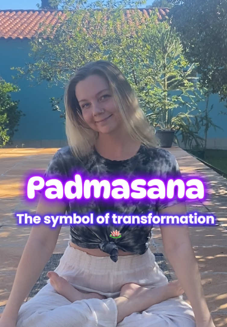 Padmasana (lotus) the symbol of growth, transformation and the Yogis path to spiritual freedom (Moksha) and enlightenment 🪷🙏🏼  #yoga 