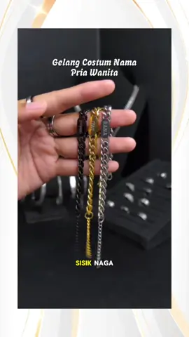 Tulis Nama di Pesan Opsional #gelangantikarat #aksesoris #gelangsisiknaga #gelangco#gelangcouple 