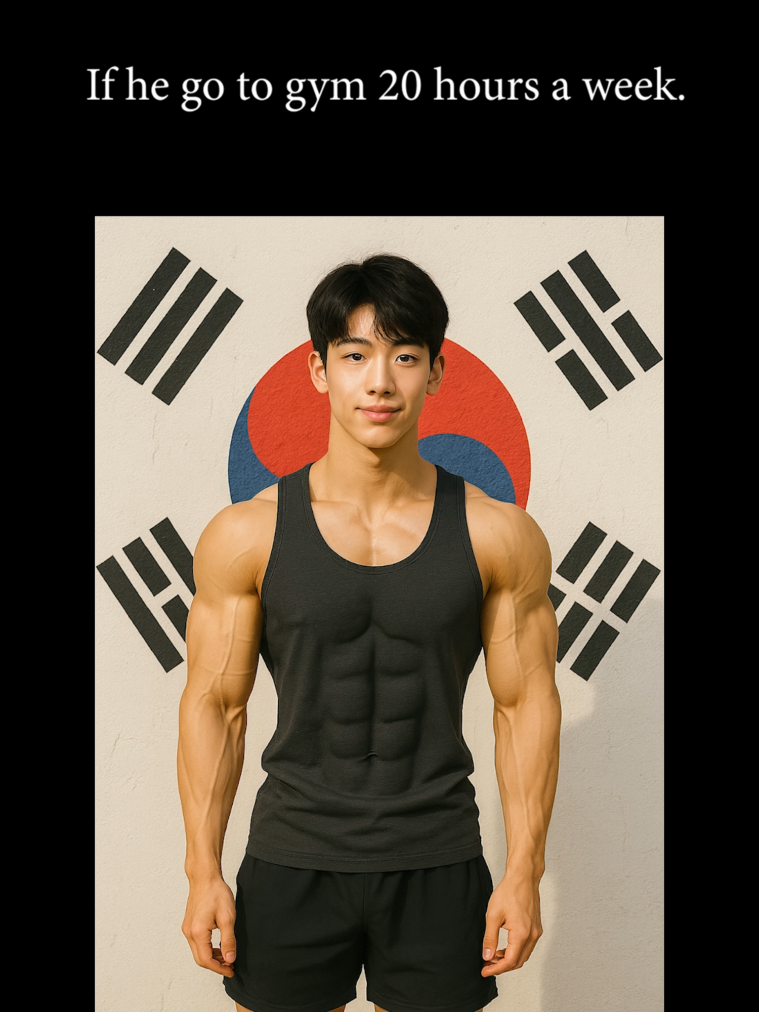 Typical Korean boy 18 years old. What if!  #workoutmotivation  #bodytransformation  #aigenerated