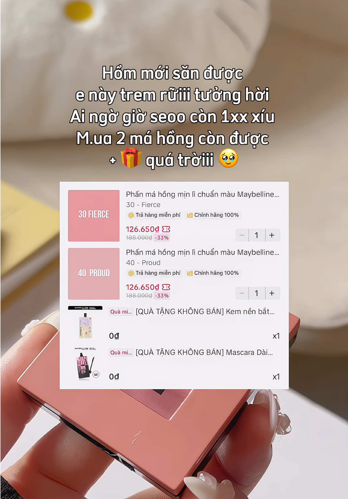 🧘 Mới sắm bữa hổm thì Nay Ẻm nó seoooo 🥲 T bùnnn á #reviewlamdep #maybelline #maybellinevn #makeuppartner #mahong #mahongmaybelline30 