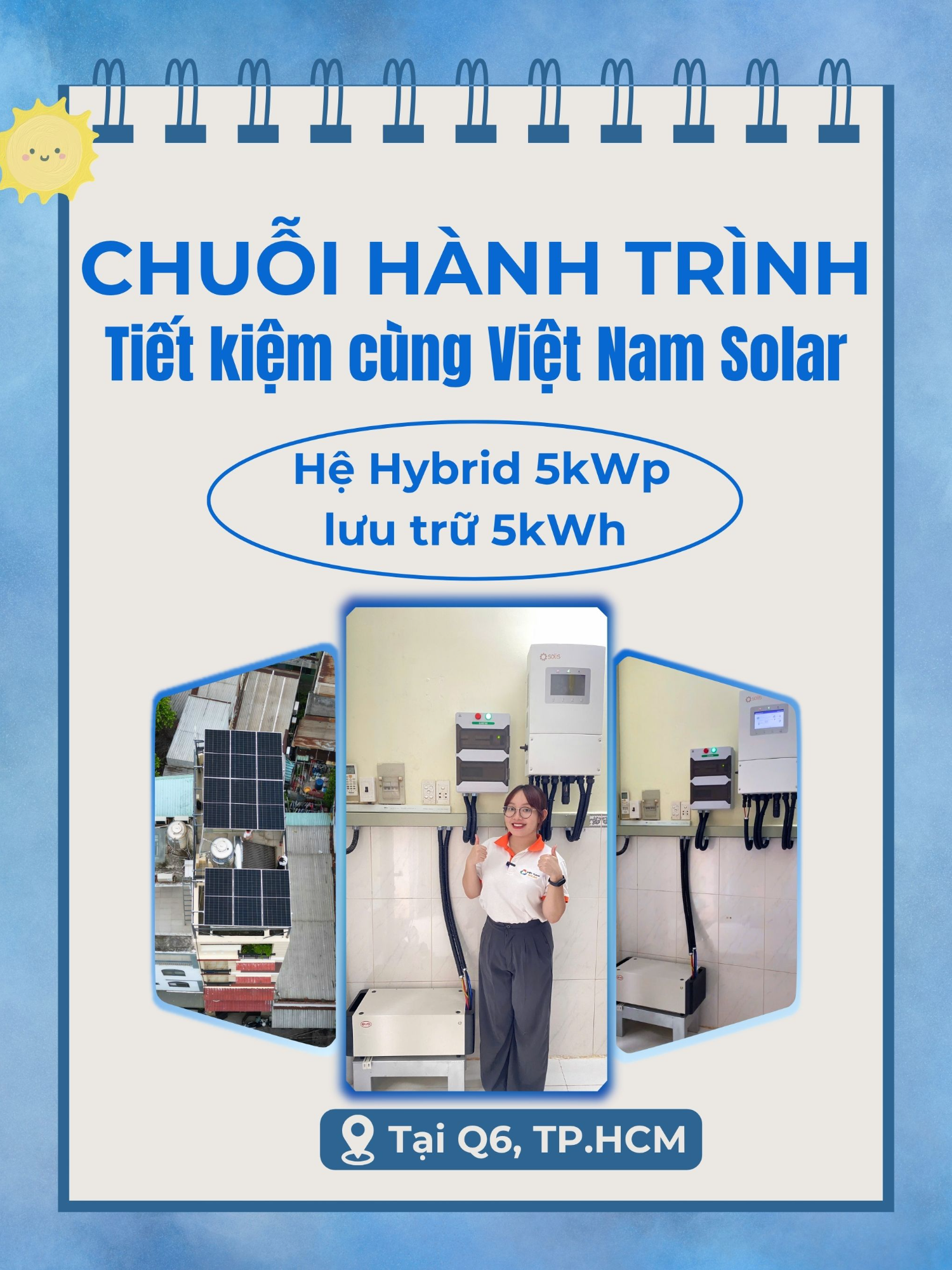 Hệ thống điện mặt trời 5kwp lưu trữ byd 5kwh - Giảm 1tr5- 2tr tiền điện - Tại nhà phố quận 6 #vietnamsolar #solar #dienmattroi #byd #diennangluong