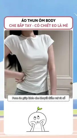 Áo thun ôm body xinh lăm #aothun #aothunnu #aothuntron #aothunombody #xuhuong #thoitrangnu #reviewquanao #phoidoxinh 