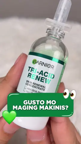 Treat yourself? No. Renew yourself with the new Tri-Acid renew. 🧴💸 Garnier is approved by Cruelty Free International under the Leaping Bunny Programme. Vegan formula = No animal derived ingredients #GarnierPH #GarnierGang#GarnierPH #GarnierHealthyKinis #GarnierTriAcidRenew #Skincare