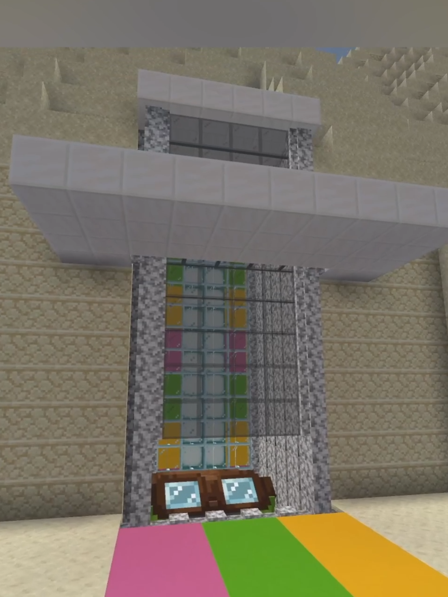 アプデで新開発されたエレベーターが凄すぎた...    #マイクラ #マインクラフト #Minecraft