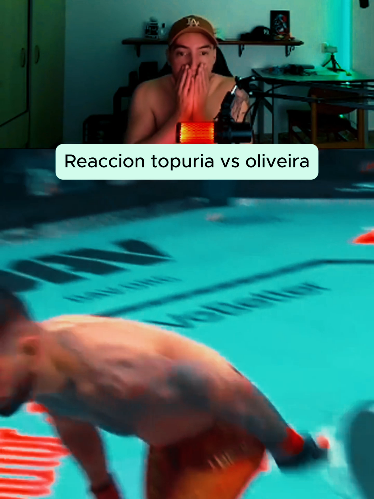 REACCIONA A BRUTAL PELEA ENTRE ILIA TOPURIA Y CHARLES OLIVERIA 😱#iliatopuria #charlesoliveira #UFC #reaccion #streamer