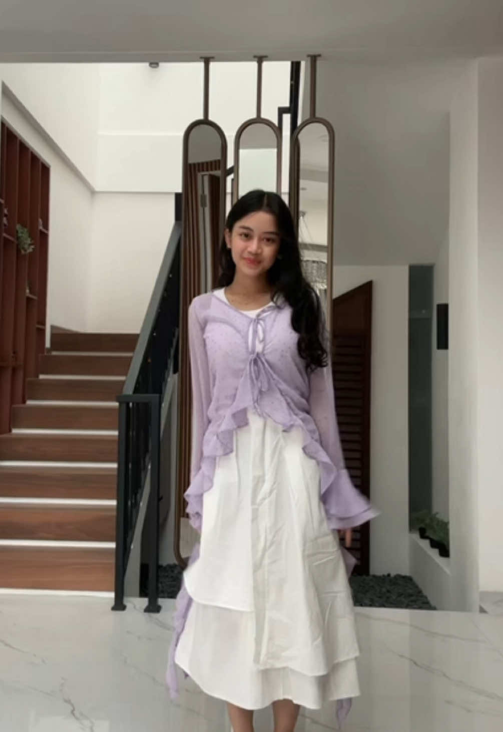 cute lilac outer from @KANONA 🤍 #fitcheck #OOTD #xyabc 
