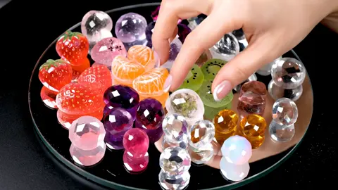 宝石を、食べる。　| パート2 | #aiasmr #asmr #mukbang #宝石スイーツ #モッパン #ediblecrystals 