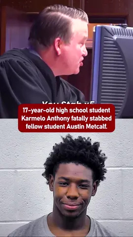 Texas teen Karmelo Anthony indicted on first-degree murder charge in stabbing death of Austin Metcalf, 17 Investigators say the violent confrontation began when Metcalf asked Anthony to leave his school’s tent at the track meet and escalated until Metcalf was stabbed in the chest.#fypシ゚ #tiktok #crime #prison #murder 