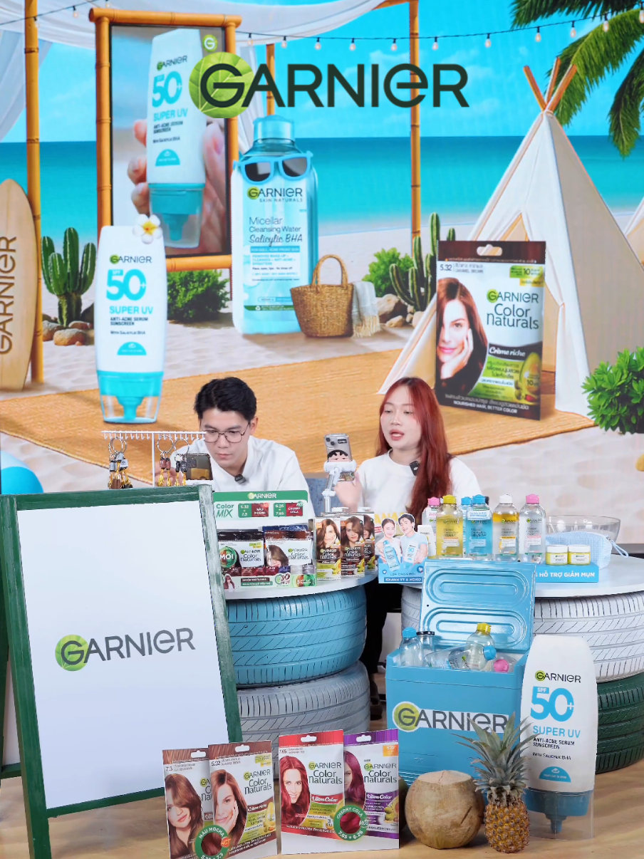 Nhuộm màu Cherry Cola trên các nền tóc #garnier #garnier_vn #reviewlamdep #goclamdep #muataitiktokshop #tiktokbeautyfestvn #tiktoklive #nhuomtoctainha #nhuomtoc 