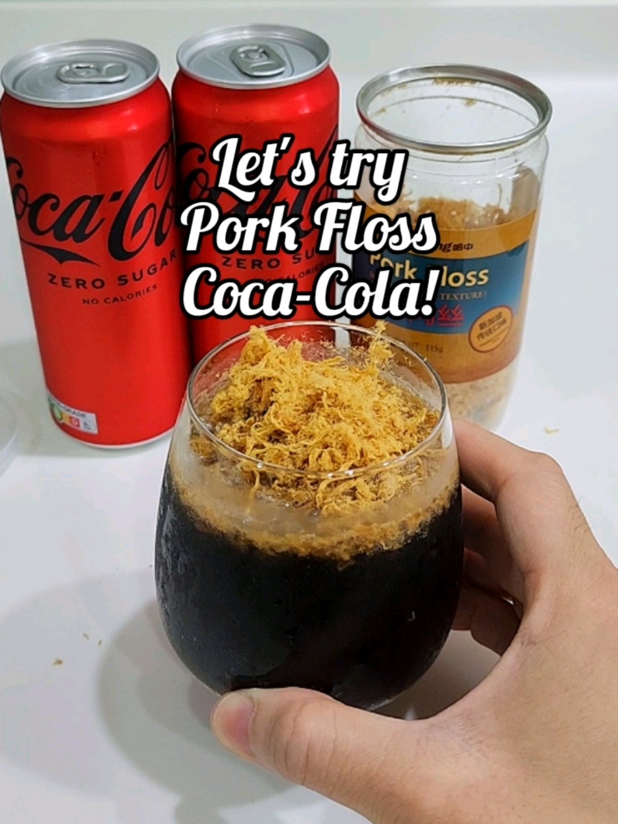 Meaty Coca-Cola hehe 🥰🥰 #foodmakescalhappy #cocacola #porkfloss #happyfood #sgfoodie #sgfoodies #comfortfood #comfortfoods 