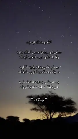 جزء50|سلم على جدي عسى الخلد داره وقل له على درب المعزه تبعناه وسلم على جدي رفيع المناره صيته وهو تحت الثرى مادفناه وسلم على جدي وقله خساره في وقتنا مافيه مثله وشرواه#اكسبلوررر #ليك #4u #viral #foryou #explore #fyp 