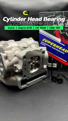 ATAKA RACING Cylinder Head Bearing Model : Porting CNC dan Non CNC  Bisa digunakan untuk motor : — Sonic — Supra GTR — CB 150R — CBR 150 #crmotopart #ataka #atakaracing #crmoto #cbr #cbr150 #cb150r #sonic #sonic150r #gtr  Isi Kemasan dan Ukuran Klep : - 22/19 = Head dan Noken as Model Bearing (Tidak Porting)  - 23/20 = Head, Noken as Model Bearing dan klep (Porting CNC) Bisa digunakan untuk piston 60-62-63 - 25/22 = Head, Noken as Model Bearing dan klep ( Porting CNC) Bisa digunakan untuk piston 65-66-67 - 26/23 = Head, Noken as Model Bearing dan Klep ( Porting CNC) Bisa digunakan untuk piston 65-66-68-70 - 23/20 = Head dan klep (Porting CNC) Bisa digunakan untuk piston 60-62-63