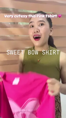 Very cutesy this Pink Tshirt #cottontshirt #pinktshirt #tshirtforwomen #womenshirt #ribbontshirt #fashion #womenswear #womensclothing #womensclothes 