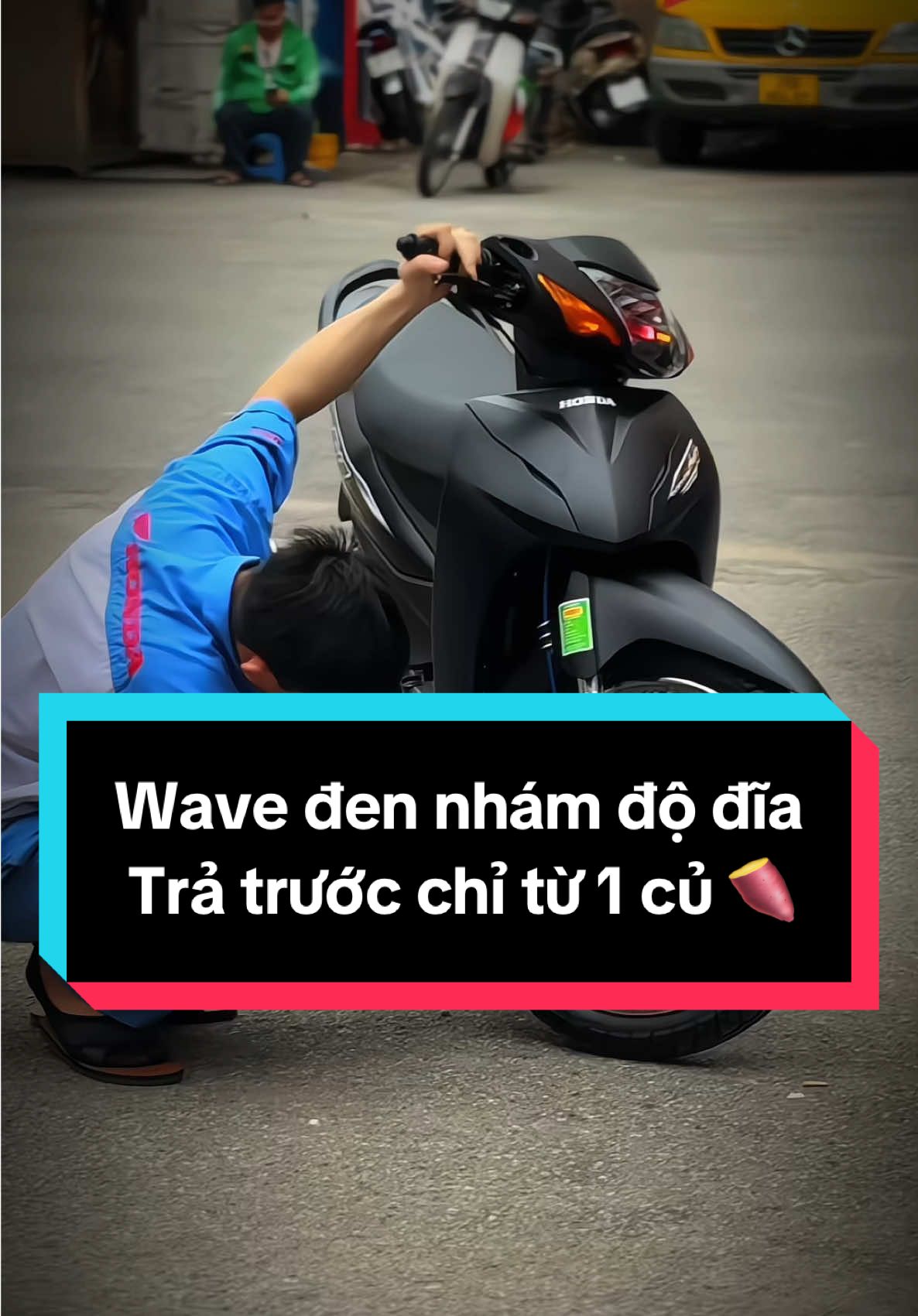 Wave alpha đen nhám 2025 độ đĩa , ring xe chỉ từ 1 củ 🍠 #wave #xuhuong #xemaynamcuong #wavedokieng #fyp #xemaytragop 