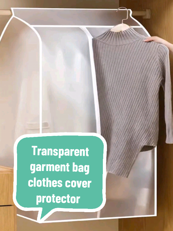 Clear Garment Bags, designed for ultimate visibility and protection! These transparent protectors keep your clothes dust-free and easily identifiable, making closet organization a breeze. The durable, lightweight material ensures long-lasting use, while the full-length zipper allows for effortless access. Ideal for suits, dresses, coats, and more, these bags are a stylish and practical addition to any wardrobe. #clothescoverprotectorfor dust