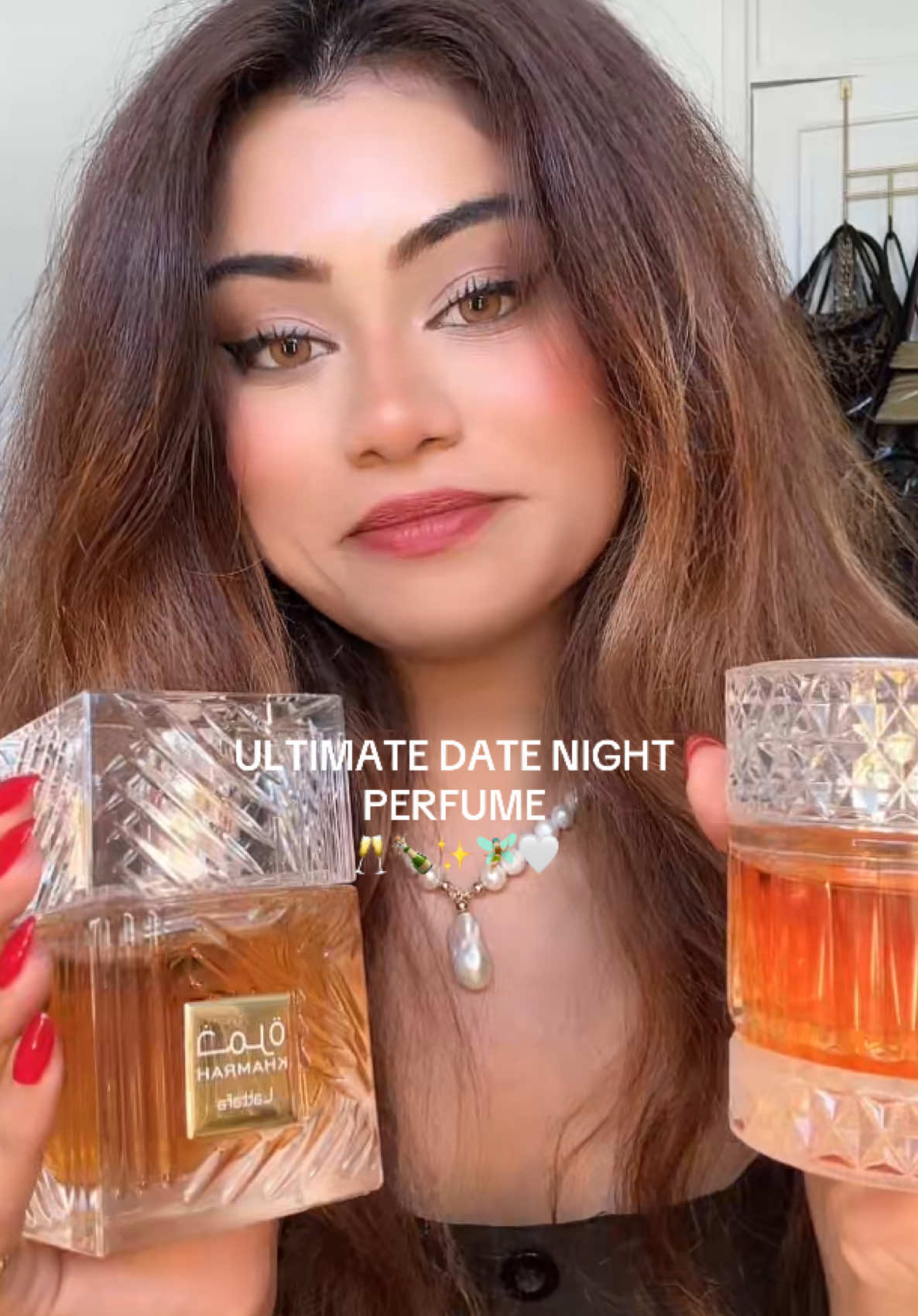 Favourite date night perfume combo ! @Lattafa Perfumes @Zimaya Perfumes  #datenight #perfume #fragrancetiktok #perfumetiktok #spicyperfume #foryoupage❤️❤️ #khamrahlattafa #sharafblend #fragrancetok 